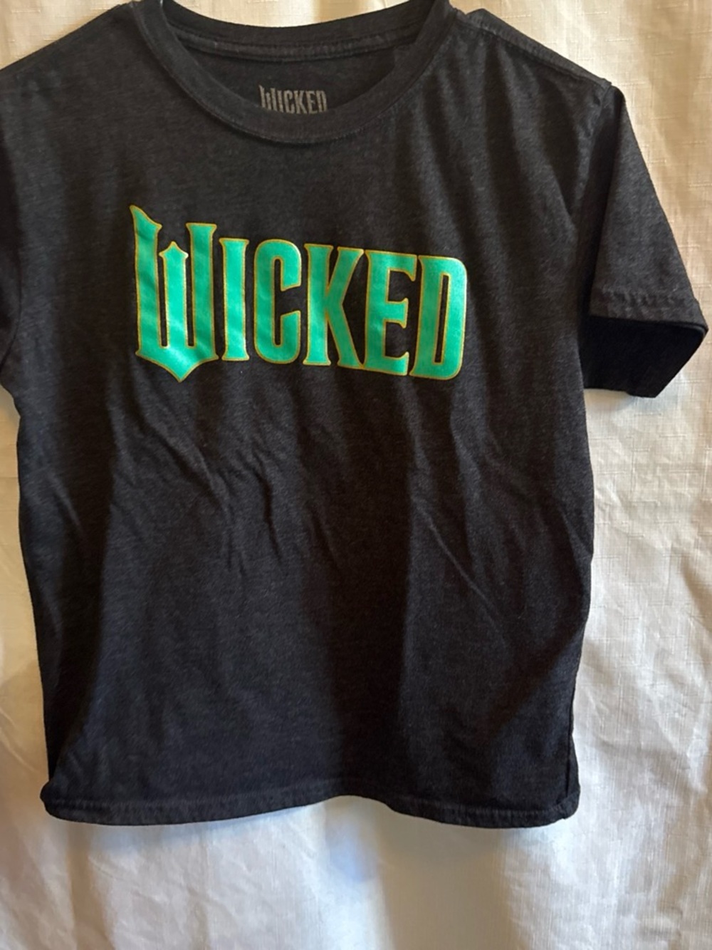 Wicked Graphic woman’s Tee - Black with Green Logo medium. #9